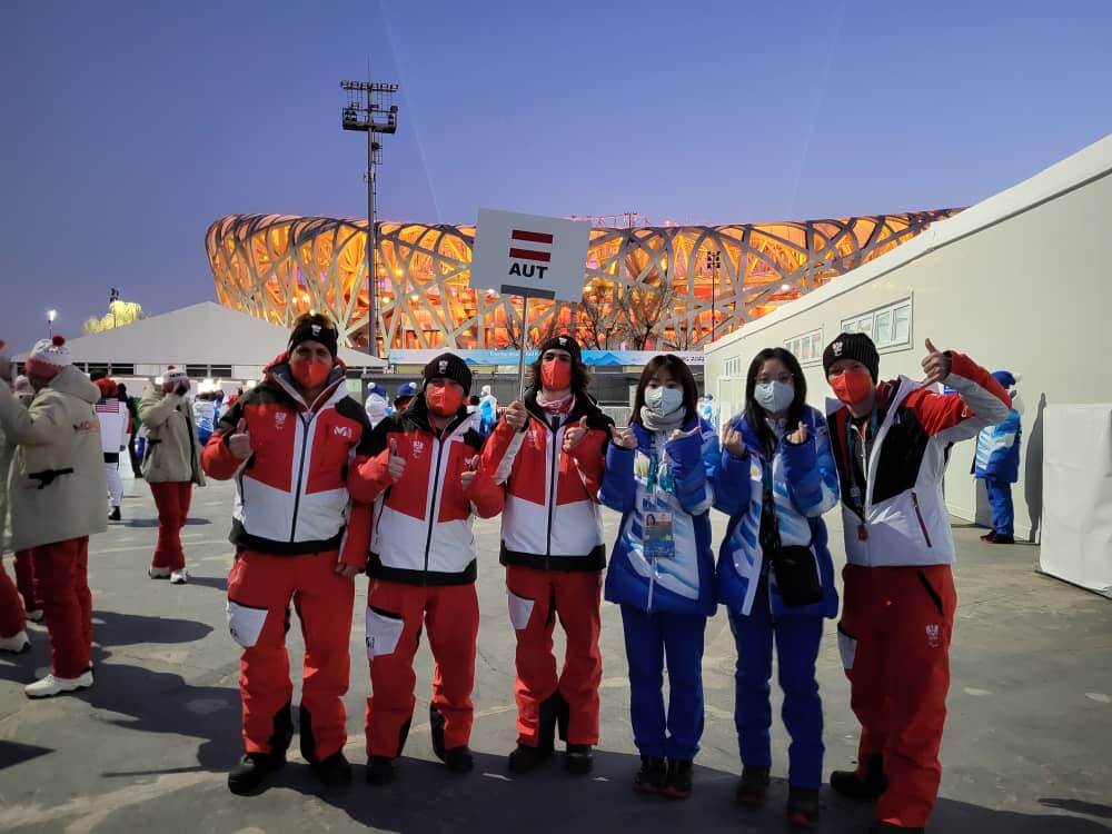 Das österreichische Team bei den Paralympics in Peking