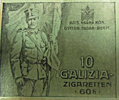 Galizia Zigarettenpackung aus dem Jahr 1916
