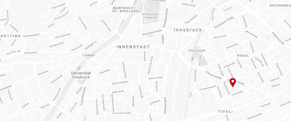 Karte des Standortes Innsbruck der MVG