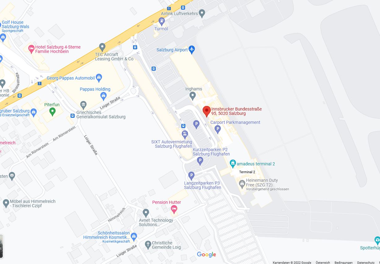 Plan Flughafen Salzburg